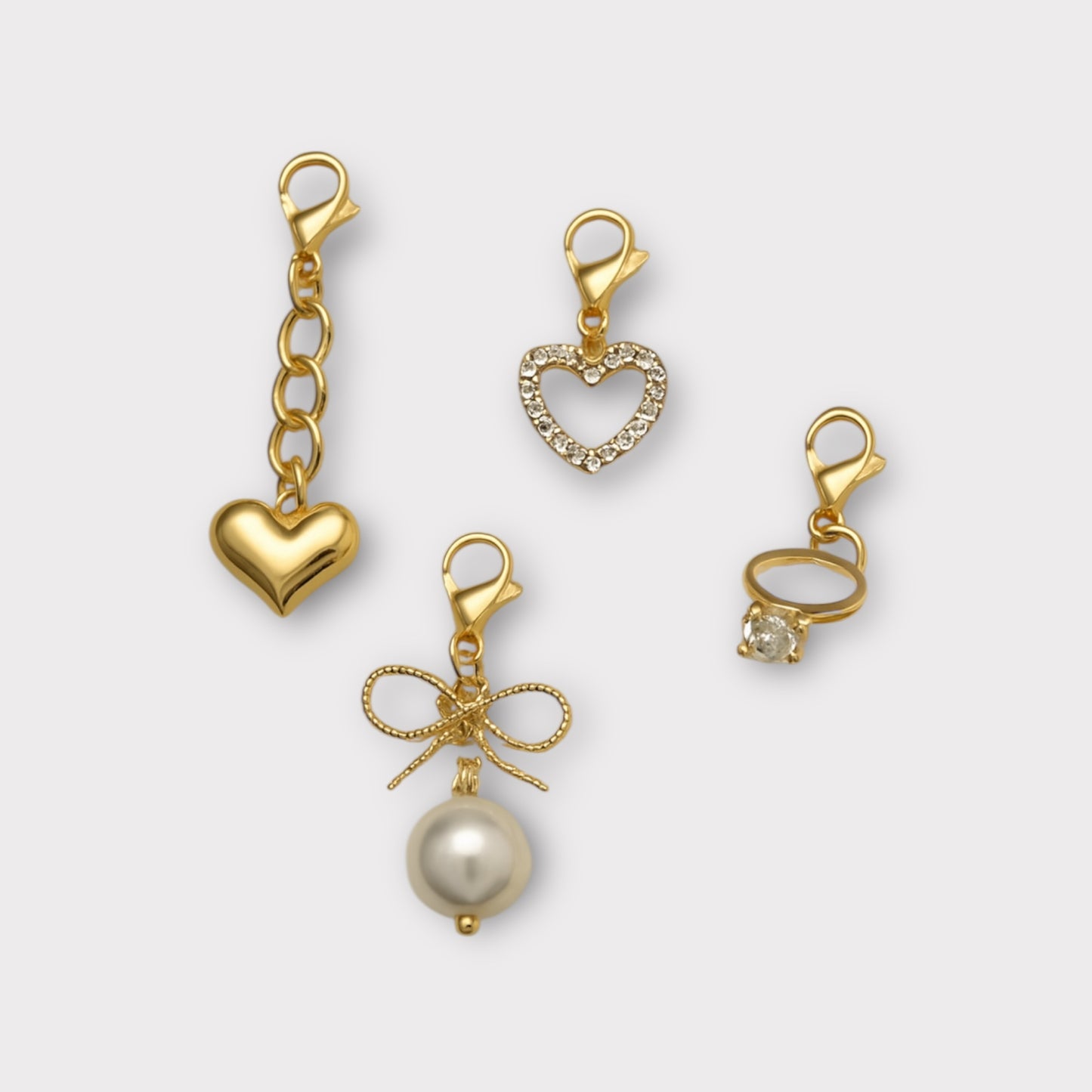Engagement Ring Charm Set - Gold