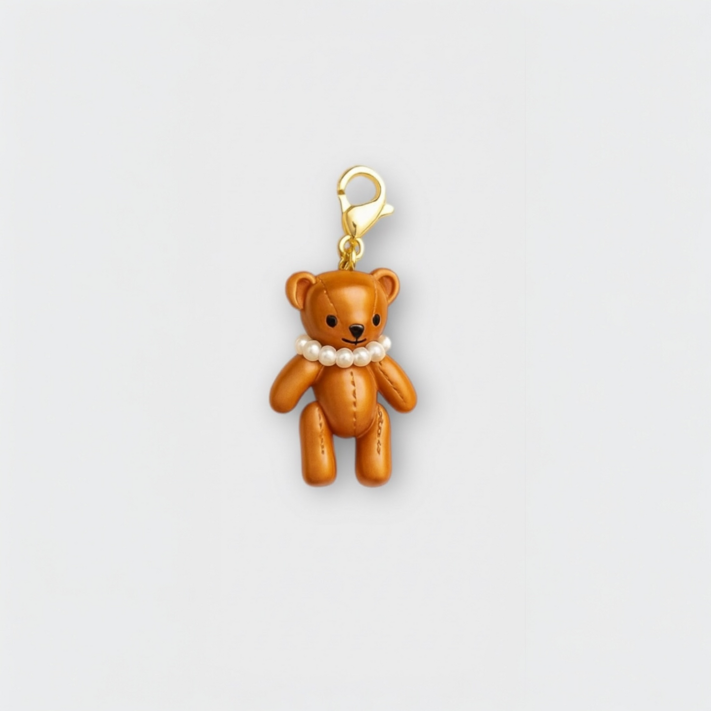 Teddy Bear Pearl Charm