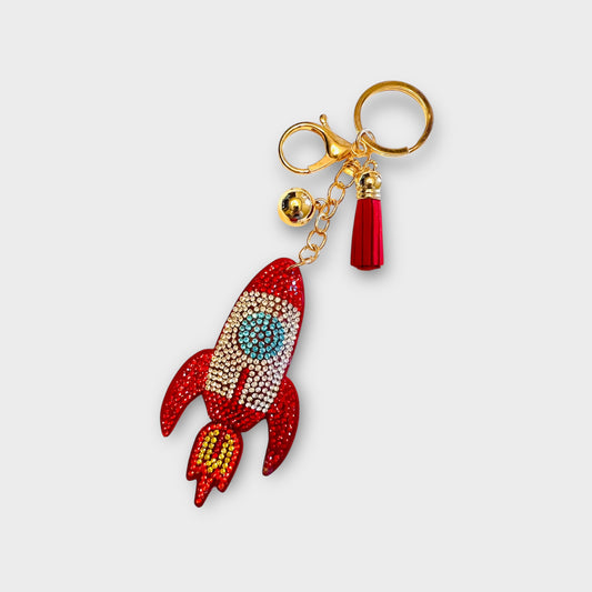 Rocket Bling Bag Charm