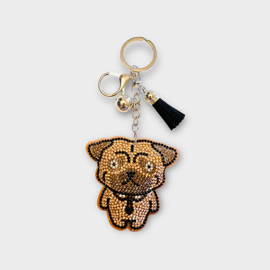Pug Bling Bag Charm