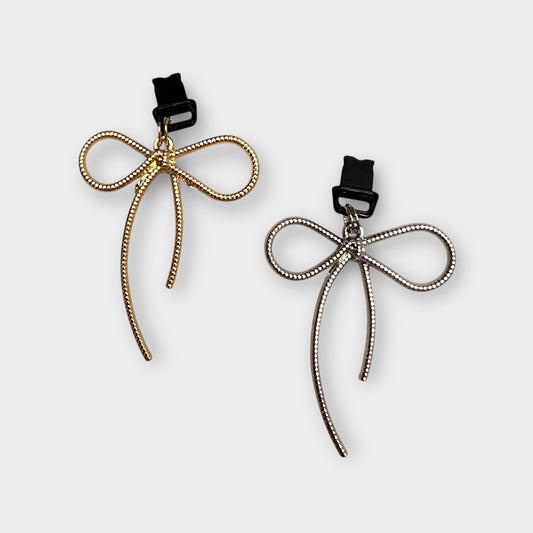 Metal Ribbon Bow Phone Charm