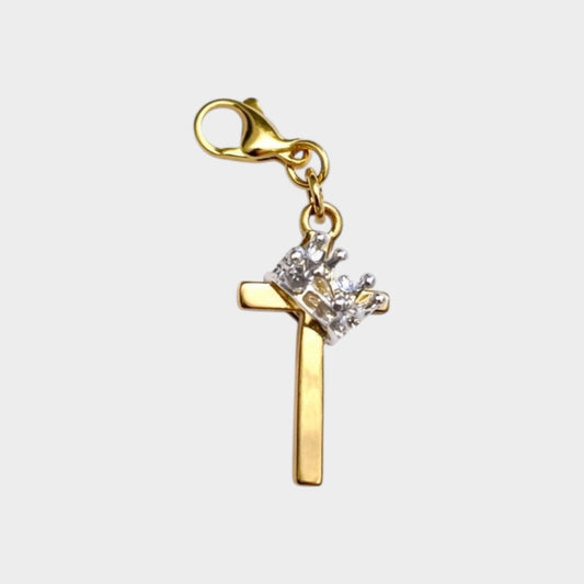 Crowned Cross Charm