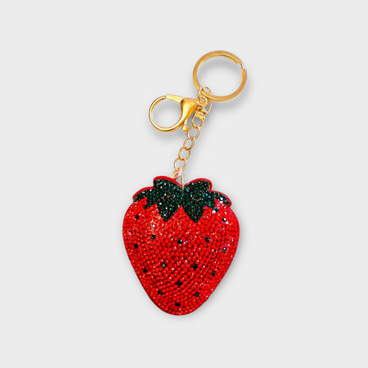 Strawberry Bling Bag Charm