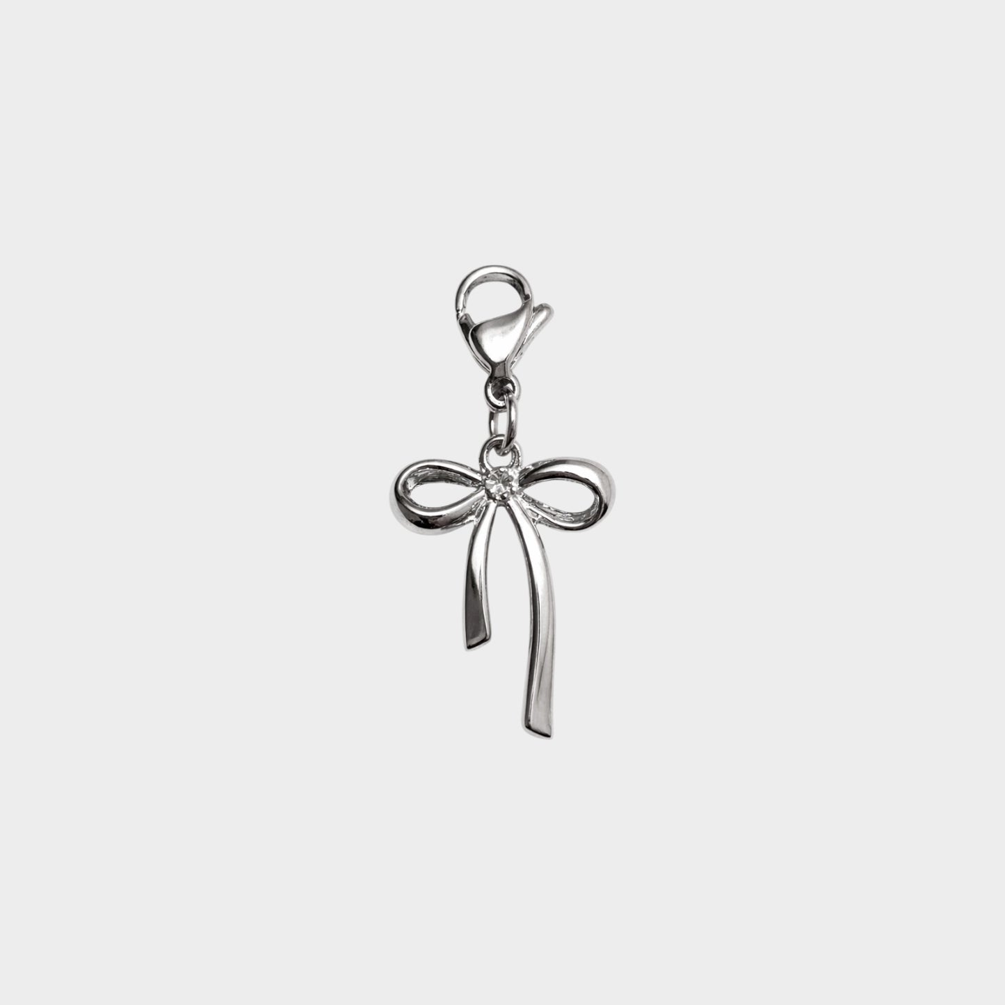 Center Crystal Bow Charm