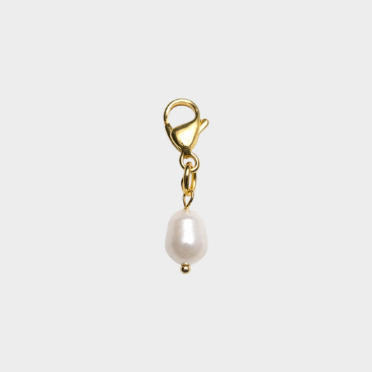 Oval Dangle Pearl Charm