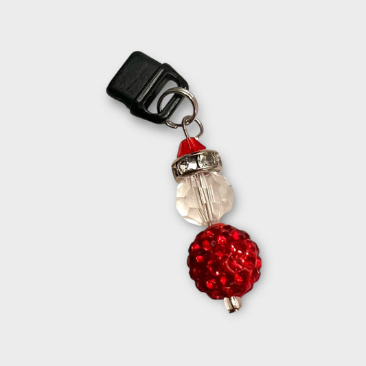 Sparkle Snowman Phone Charm