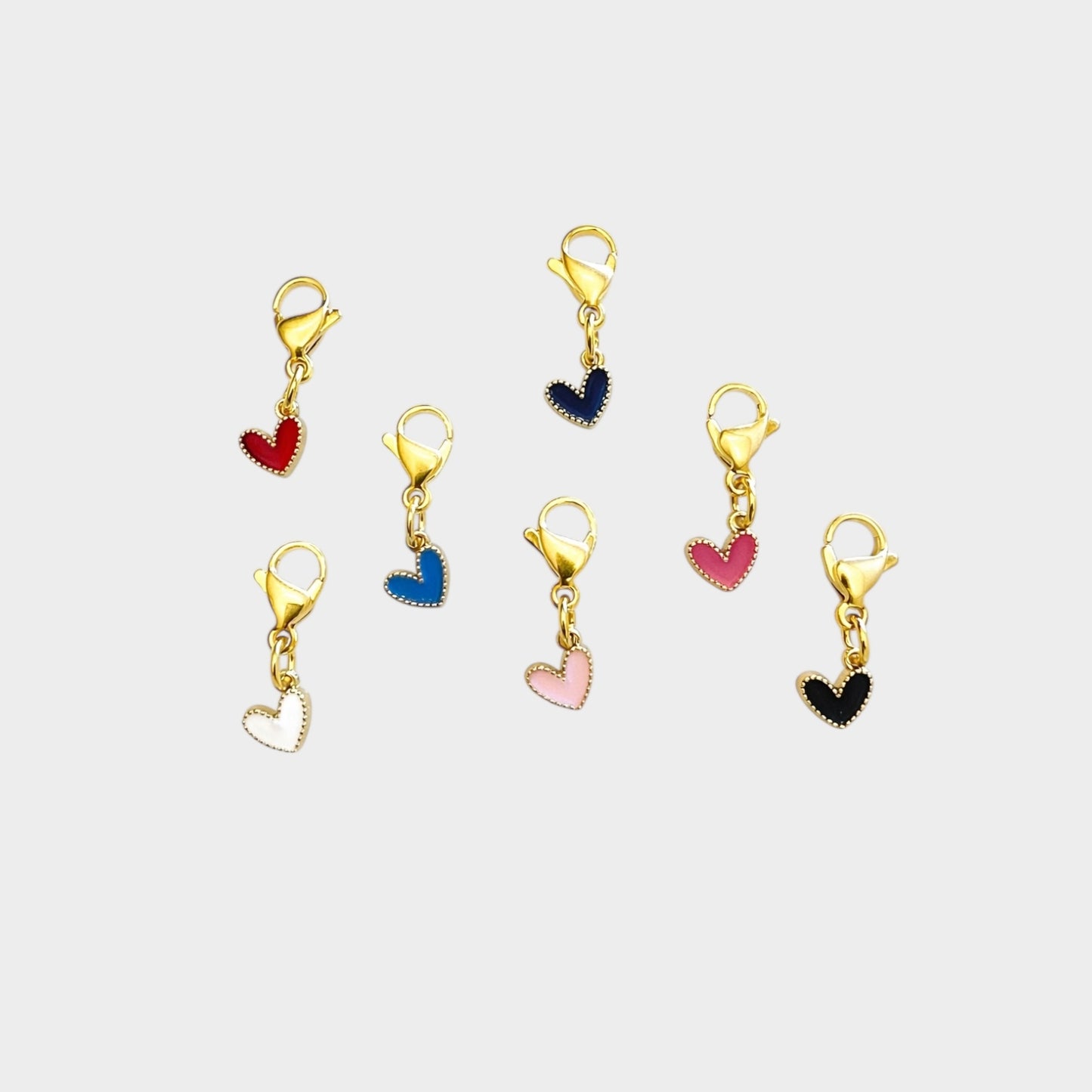 Mini Enamel Heart Charm