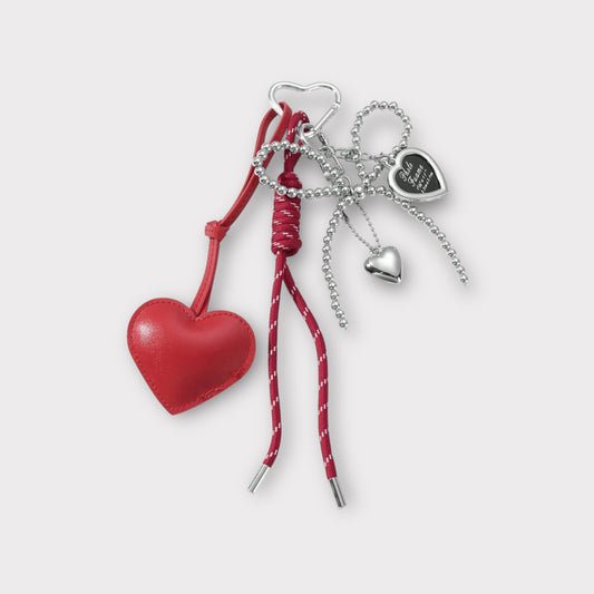 Heart Bag Charm Set