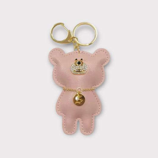 Bear Bag Charm - Pink