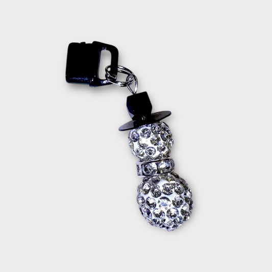 Sparkle Snowman Phone Charm