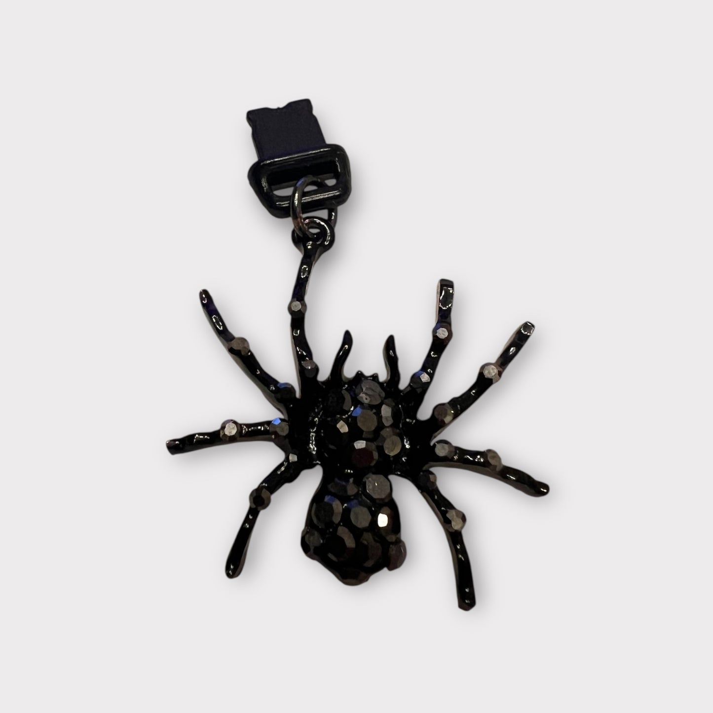 Black Spider Phone Charm
