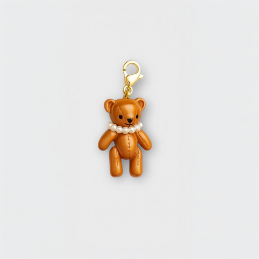 Teddy Bear Pearl Charm