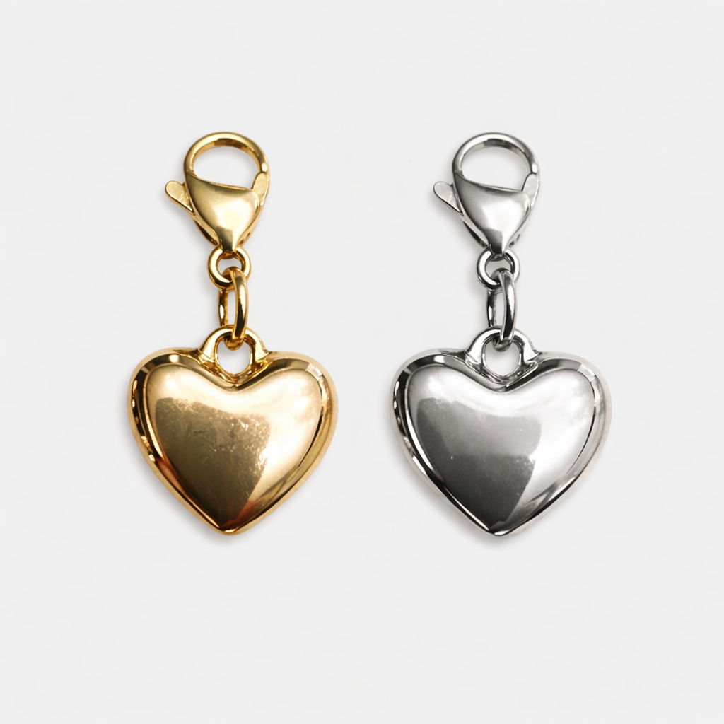 Classic Puff Heart Charm